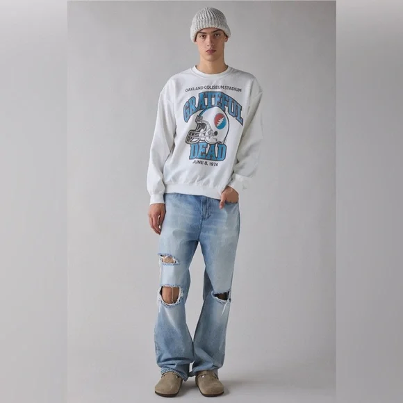 Junk Food x Grateful Dead Helmet Graphic Crewneck Sweatshirt Size XL - Picture 3 of 6